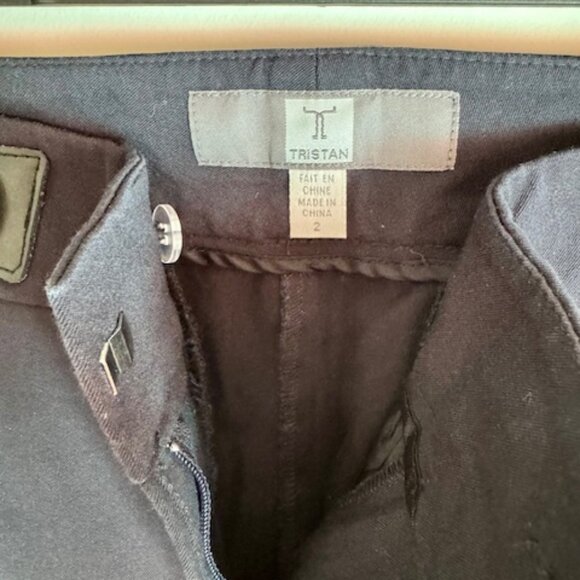 Thick material navy blue skinny pants - Picture 3 of 5